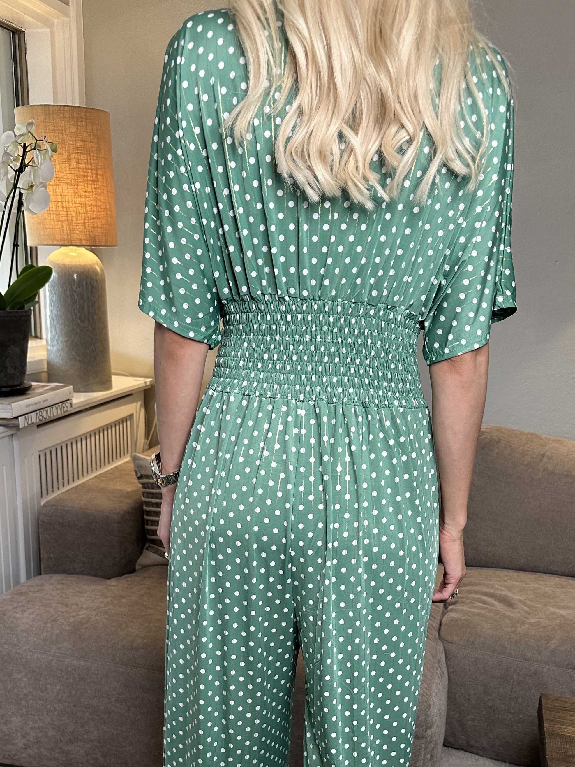 Pams Dot Jumpsuit - Jumpsuit med resår och prickar